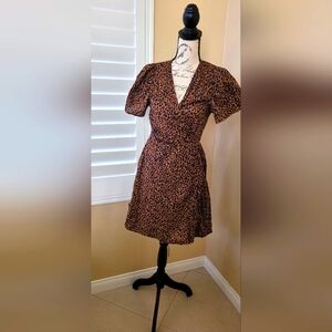 MADEWELL Cheetah wrap dress